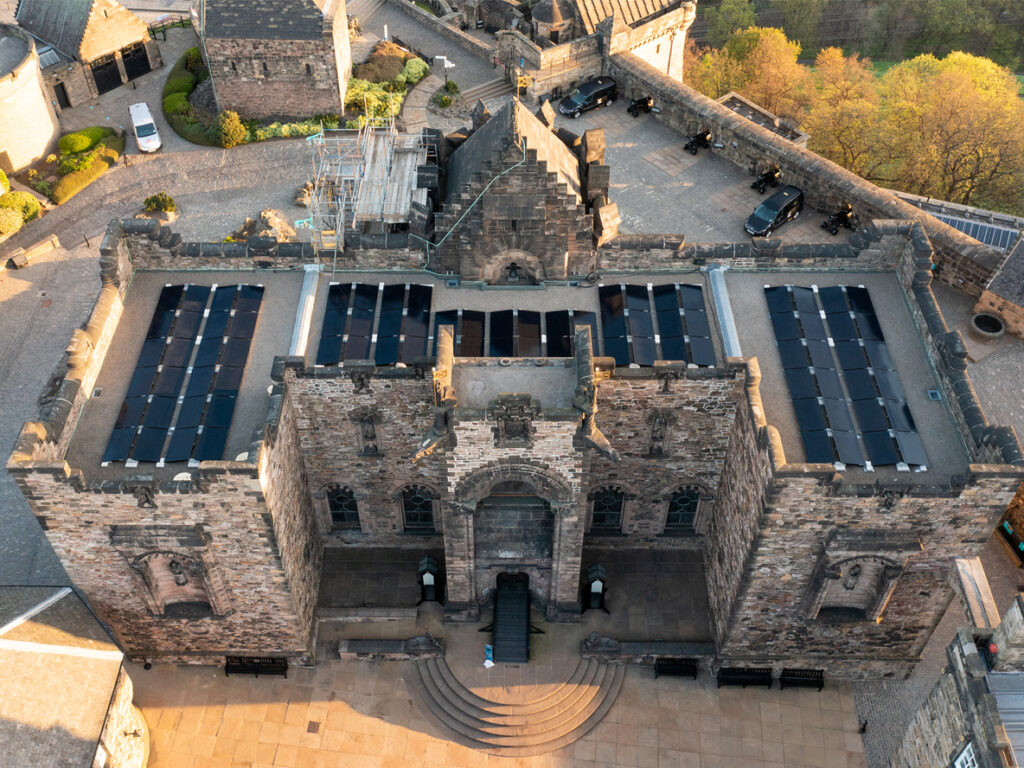 The government has outlined a plan to streamline the process of installing solar panels on various historic buildings across the UK. Image: Historic Environment Scotland.