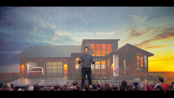 The Tesla solar roof launch.
