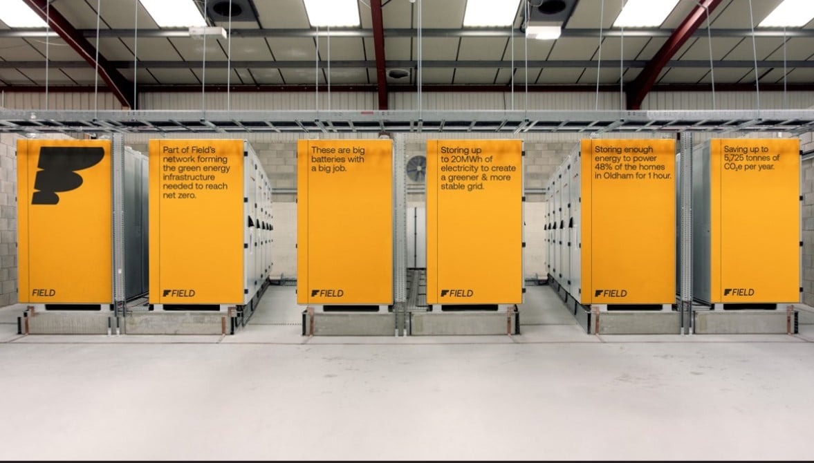 Field Energy's battery storage at Oldham. Image; Field Energy