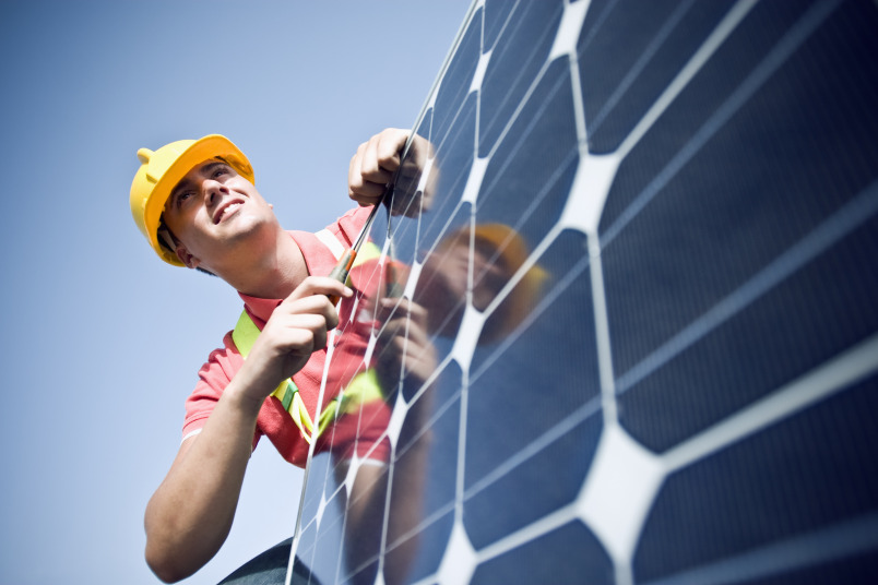 The average salary for a solar installer in England is around £35,881 per year. Image: MCS.