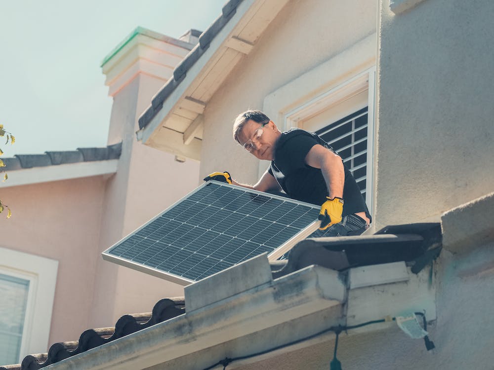 A domestic solar installation. Image by Kindel Media via Pexels