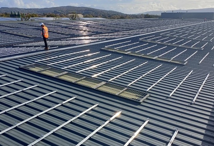 A solar array consisting of over 7,000 solar panels is currently being constructed. Image: Centrica Business Solutions