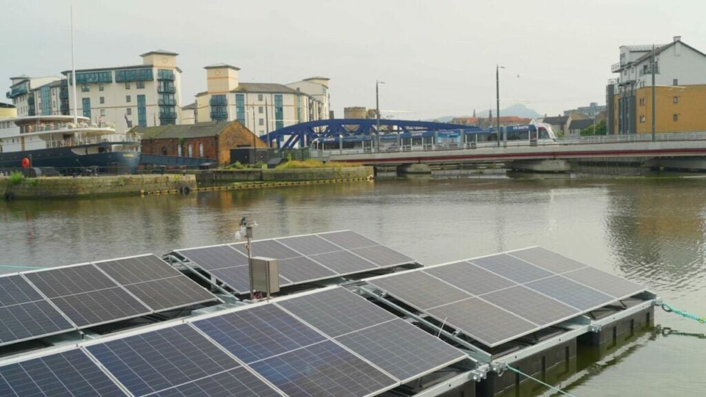 The floating solar project is a first for Scotland. Image: Nova Innovations.