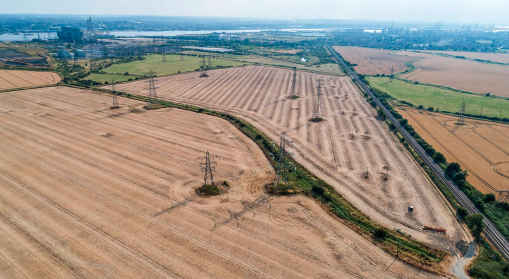 The site of the future project which will combine batteries and a flexible generation plant. Image: Statera Energy.