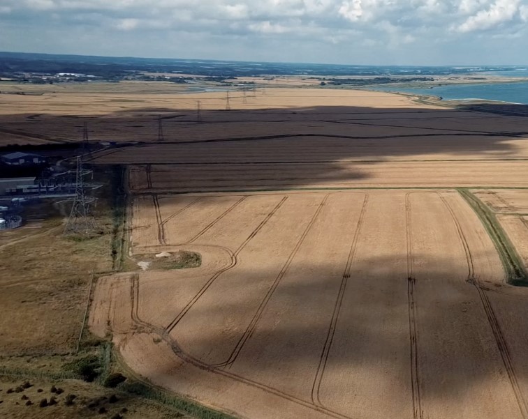 An aerial shot of the site of the Cleve Hill Solar Park. Image: Quinbrook.