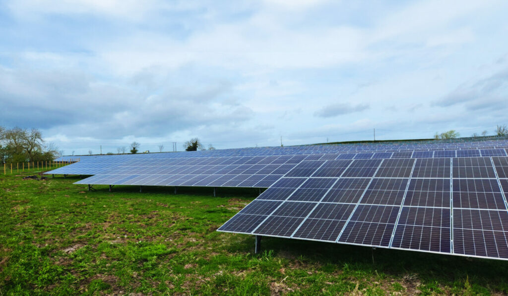 solar PV farm at Whinfield in the Northeast of England