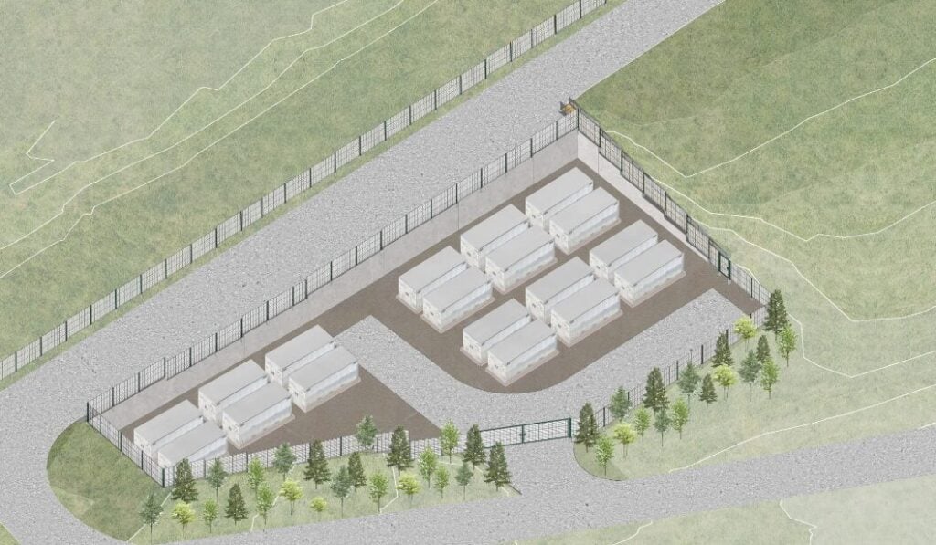 An illustration of the now-approved Rochdale BESS.