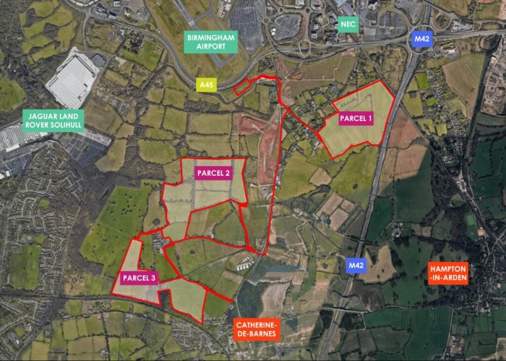 an overhead satellite map of the proposed location of the solar PV power plant.