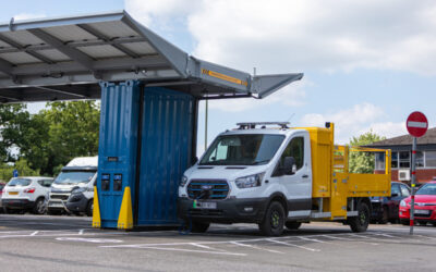 Each Papilio3 has three modular canopies that support 36 solar panels, as well as a battery storage capacity of up to 250kWh. Image: 3ti.