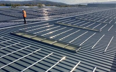 A solar array consisting of over 7,000 solar panels is currently being constructed. Image: Centrica Business Solutions