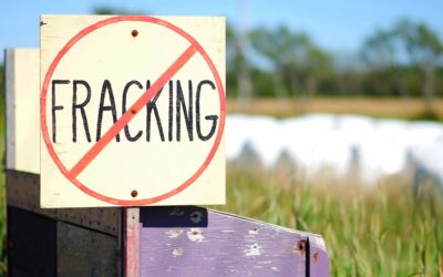 No Fracking Sign in Rural Setting