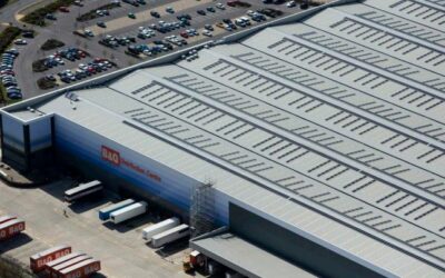 Solar is being used on commercial buildings such as distribution and shopping centres. Image: B&Q.