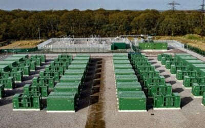 a high up view of BESS units
