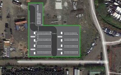 An indicative site layout for the 30MW Burnbank project, on which construction is expected to begin in 2026. Image: Renewable Connections.