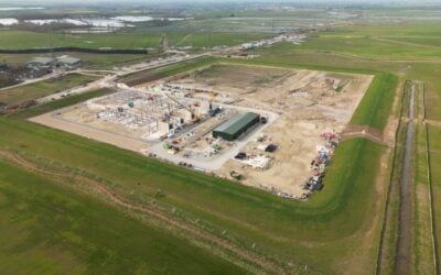 Cleve Hill Solar Park electrical compound, including the area for the project substation and battery storage. Image: Cleve Hill.