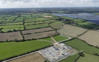 The 93MWp Gaskinstown solar PV plant (pictured) has been energised. Image: Highfield Solar.