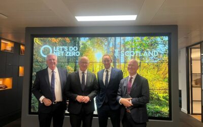 First Minister for Scotland, John Swinney MSP, second from left, with Highview executives including CEO Richard Butland, second from right. Image: Highview Power.