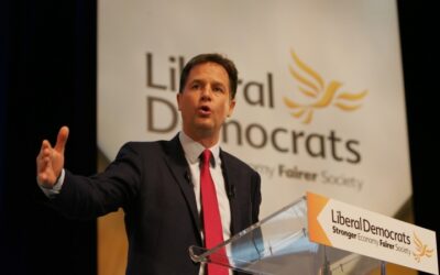 Nick Clegg delivers his speech to the Lib Dem conference