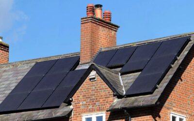 Solar panels on the roof of a home
