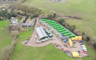 an overhead view of a BESS site