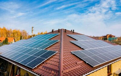 solar panels on two sides of a rooftop
