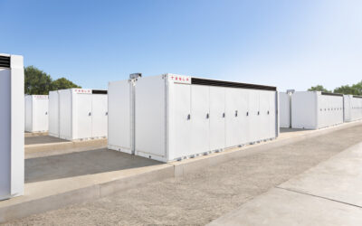 A battery energy storage System (BESS), designed to store renewable energy.