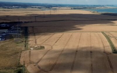 An aerial shot of the site of the Cleve Hill Solar Park. Image: Quinbrook.