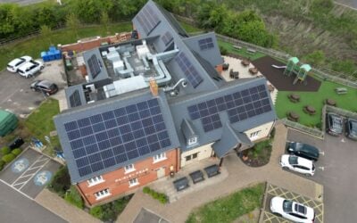 Each solar PV installation is projected to meet 15-20% of the site’s energy demand. Image: Two Blues Solar.