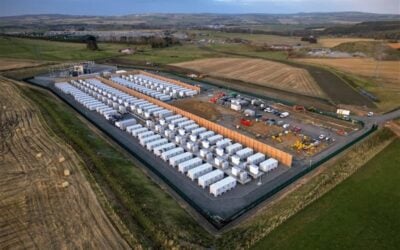 The Blackhillock energy storage site (pictured) will add over 30% to Scotland’s operational battery capacity. Image: Zenobē.