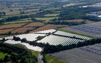 Aerial image of Norfolk solar farm