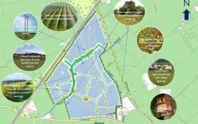 a map showing the layout of the future solar site