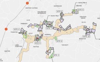 A map of the proposed East Pye Solar site.