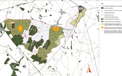 Early design layout of the Rosefield Solar Farm NSIP project. Image: Rosefield Solar Farm.