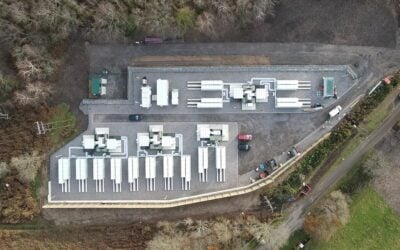 Equinor’s first UK BESS, the 25MW/50MWh Blandford Road project in Dorset, developed by Noriker Power, in which the Norwegian company holds 45% equity.  Image: Noriker Power.
