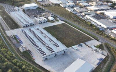a commercial site viewed from above