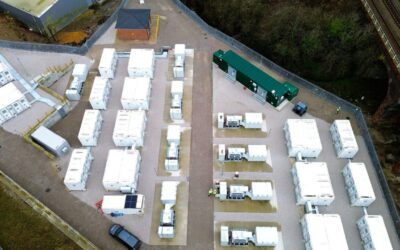 a bess site viewed from above