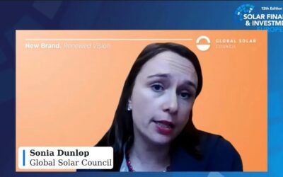 Global Solar Council CEO Sonia Dunlop chaired the dicussion. Image: Solar Media.