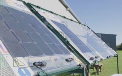 Outdoor demonstrations of Power Roll's thin film technology. Image: Power Roll.