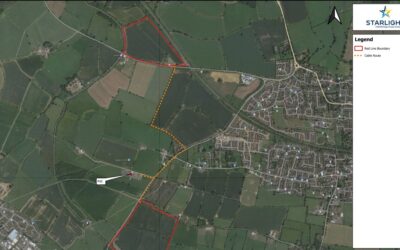 a birds eye map of the proposed development locations