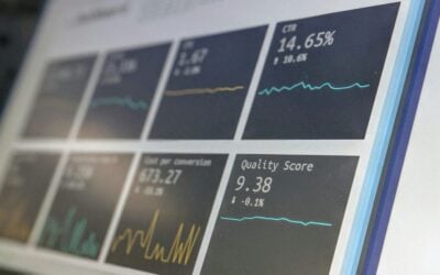 a side view of a screen showing various data metrics