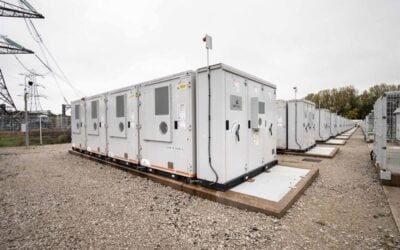 Wärtsilä BESS units at EDF's Bustleholme project. Image: Wärtsilä