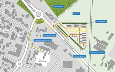 A map of the now-consented Yarnton BESS site.